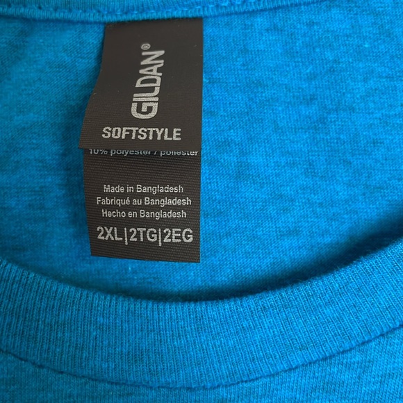 Women’s Gildan  Jeep “Not All Who Wander Are Lost” T-Shirt Size 2XL Turquoise - Picture 3 of 4